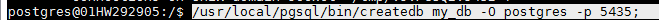 create db in psql
