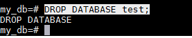 drop database